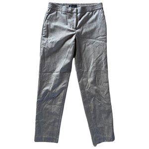 Talbots Italian Flannel Stretch Wool Grey Preppy Classic Trouser‎ Pants Size 2